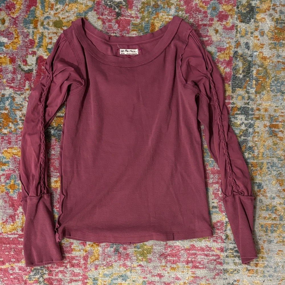 We the Free daisy chain ribbed top